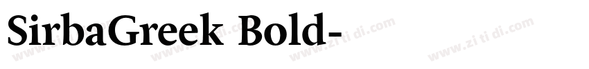 SirbaGreek Bold字体转换